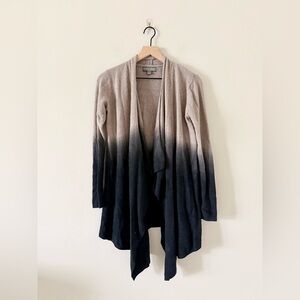 Barefoot Dreams Bamboo Chic Lite Cardigan in Tab & Black Ombre Size S/M